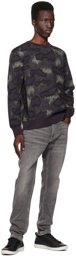 PS by Paul Smith Black & Green Camouflage Sweatshirt
