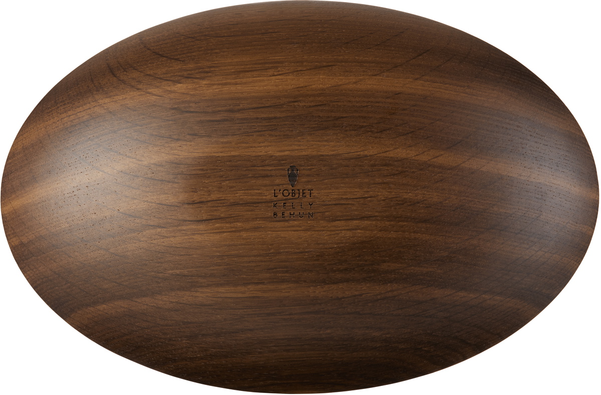 L'OBJET Oak Kelly Behun Edition Leaf Oval Bowl
