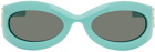 Gucci Blue Oval Sunglasses