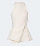 Magda Butrym Asymmetric peplum wool-blend top
