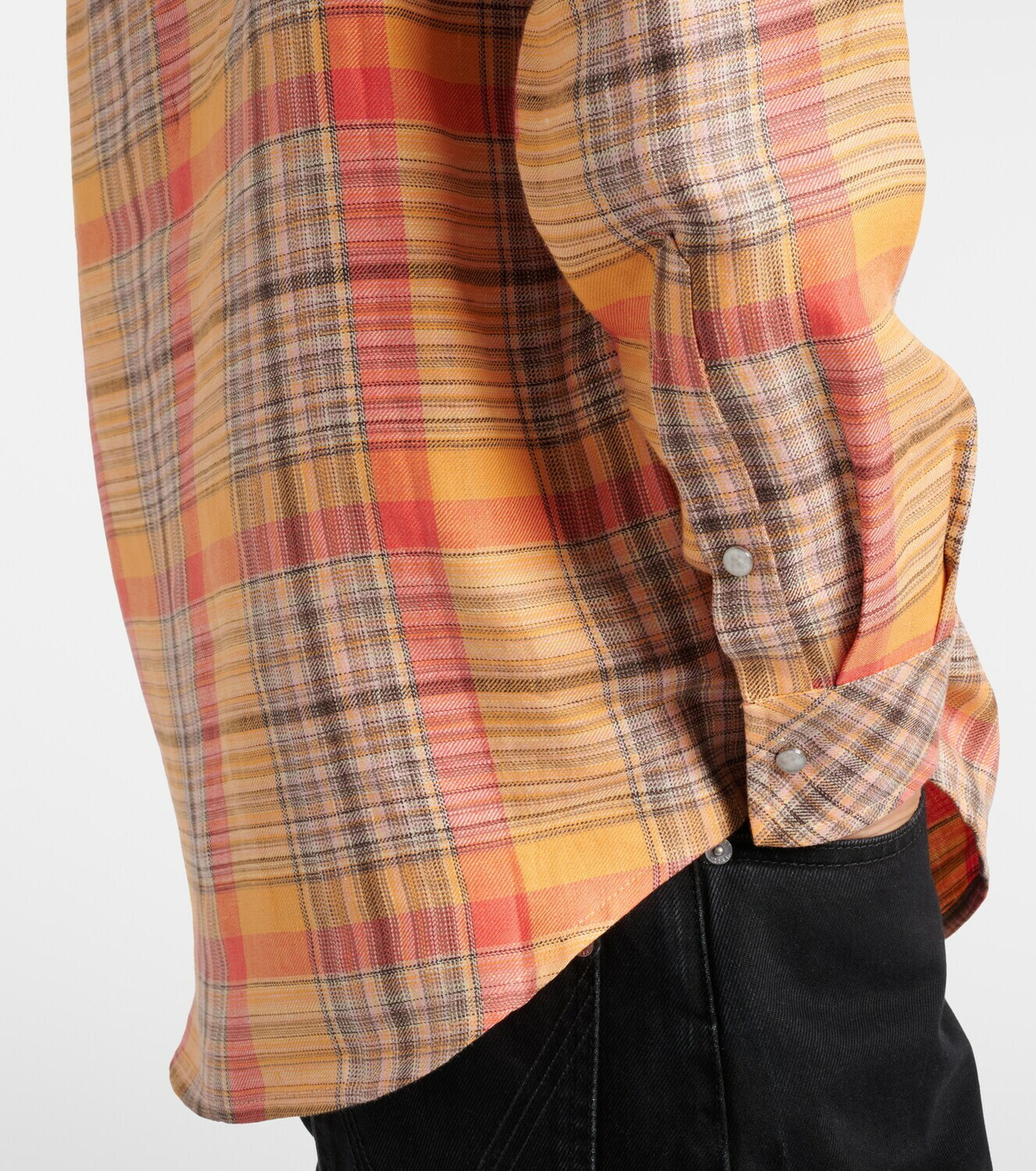 God's True Cashmere Twilight linen shirt with moonstone