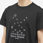 Maison Margiela Men's Embroidered Numbers Logo T-Shirt in Black