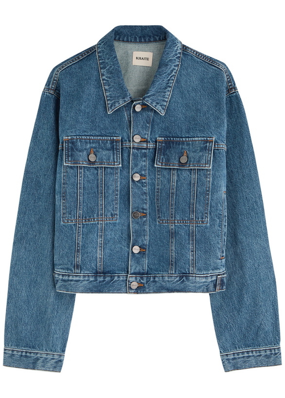 Photo: Khaite Saunder Faded Denim Jacket