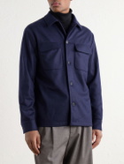 Slowear - Incotex Cashmere-Felt Overshirt - Blue