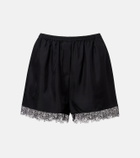 Róhe Lace-trimmed silk shorts