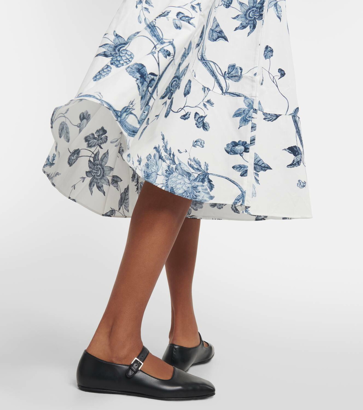 ■ERDEM(アーデム) Floral cotton poplin ミディドレス Erdem Floral cotton poplin midi dress Erdem