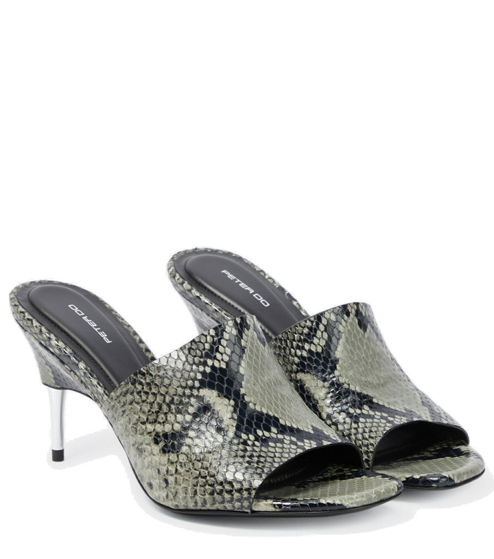 Photo: Peter Do - Snake-effect leather mules
