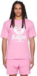 AAPE by A Bathing Ape Pink Moonface T-Shirt