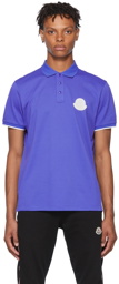 Moncler Blue Cotton Polo