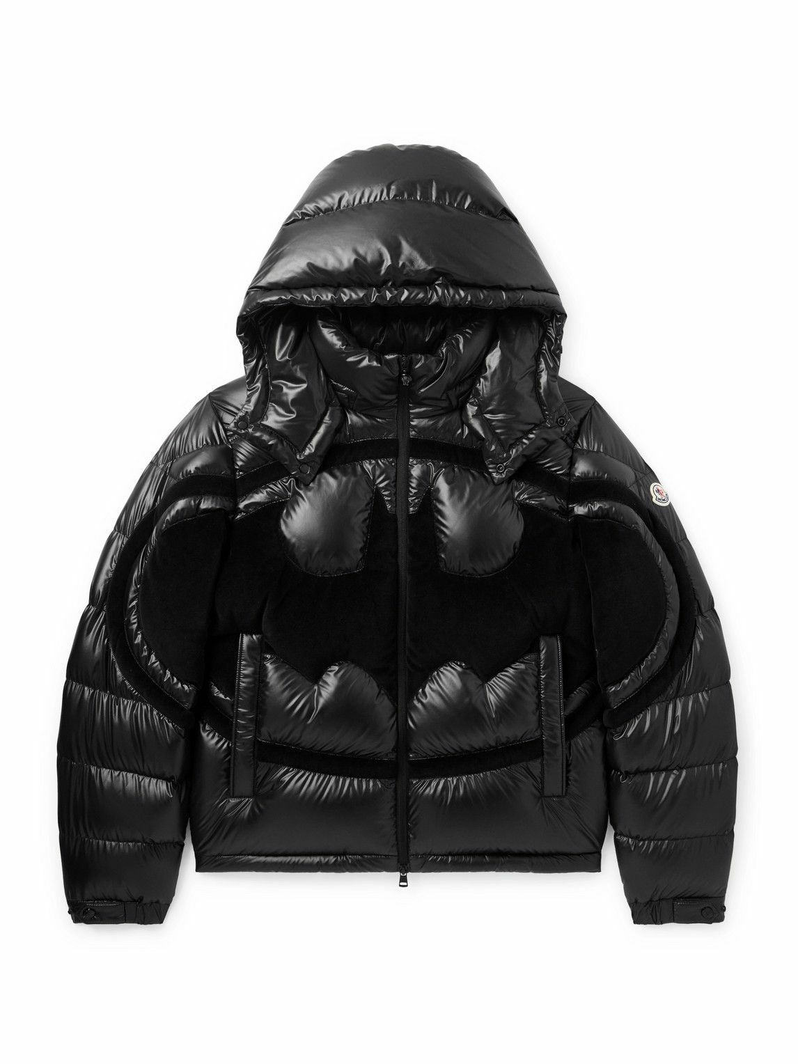 Moncler - Batman Solander Velvet-Trimmed Quilted Shell Down Hooded