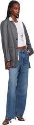AGOLDE Blue Low Slung Baggy 30.5 Jeans