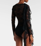 Oséree Draped lace bodysuit