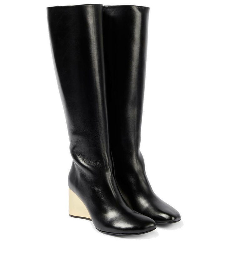 Photo: Rabanne Leather wedge boots