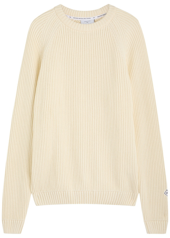 Photo: Percival Auxiliary Ribbed Cotton Jumper Cream