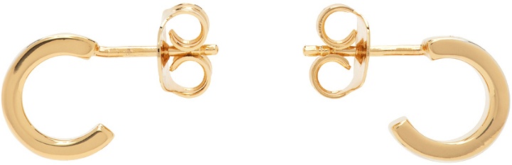 Photo: MM6 Maison Margiela Gold Numeric Minimal Signature Hoop Earrings