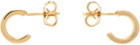 MM6 Maison Margiela Gold Numeric Minimal Signature Hoop Earrings