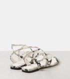 Jimmy Choo Ayla snake-effect leather sandals