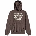 Human Made Men's Heart Popover Hoody in Black