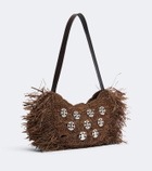 Rabanne Sac A Main fringed raffia top-handle bag