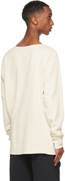 Greg Lauren SSENSE Exclusive Off-White Flat Back Thermal Sweatshirt