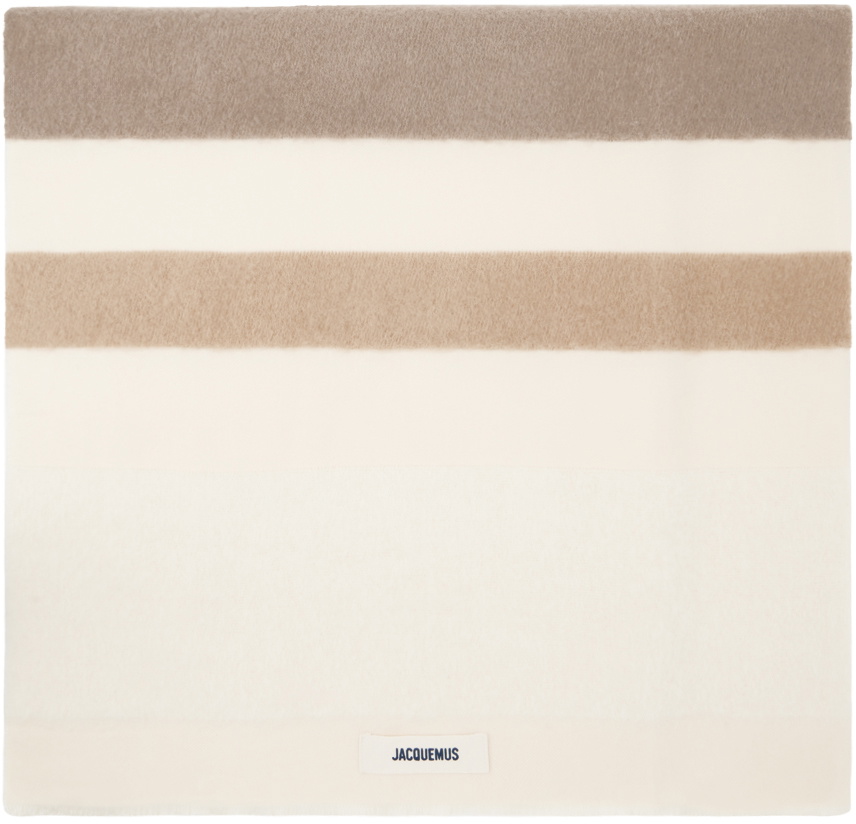 JACQUEMUS Off-White & Beige 'L'écharpe Arazzo' Scarf Jacquemus