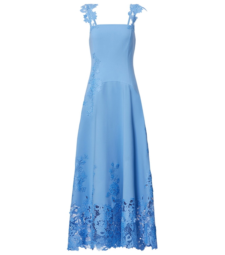 Oscar de la Renta Tie-waist lace midi dress Oscar de la Renta Oscar de la Renta Tie-waist lace midi dress Oscar de la Renta