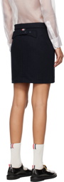 Thom Browne Navy Jacquard Miniskirt