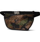 Valentino - Valentino Garavani Leather-Trimmed Printed Nylon Belt Bag - Green