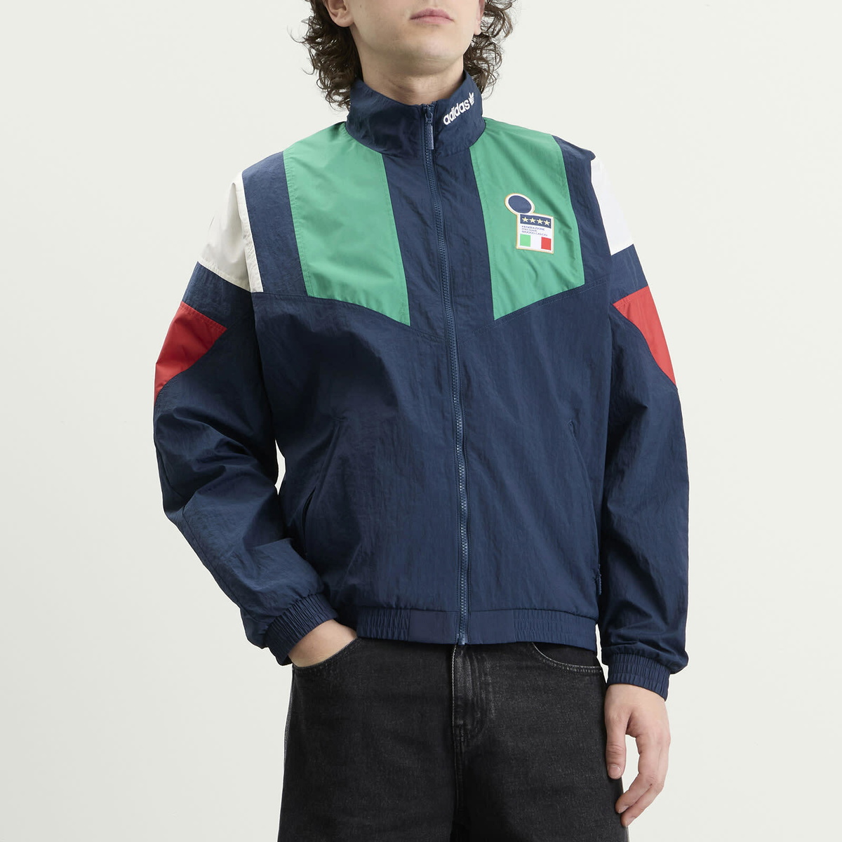 Adidas Men's FIGC EQT Track Top in Crew Navy