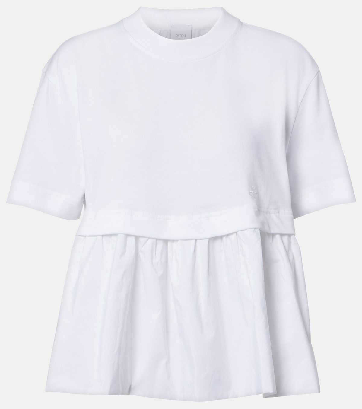 Patou Cotton jersey and faille T-shirt