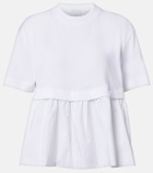 Patou Cotton jersey and faille T-shirt