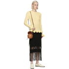 JW Anderson Yellow Wool Pom-Pom Fitted Sweater