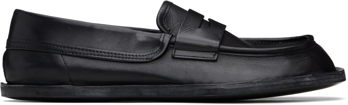 Moschino Black Cobbler Calf Shootie Loafers Moschino