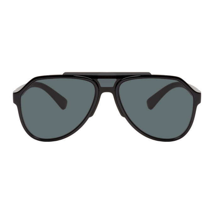 Photo: Dolce and Gabbana Black Aviator Sunglasses