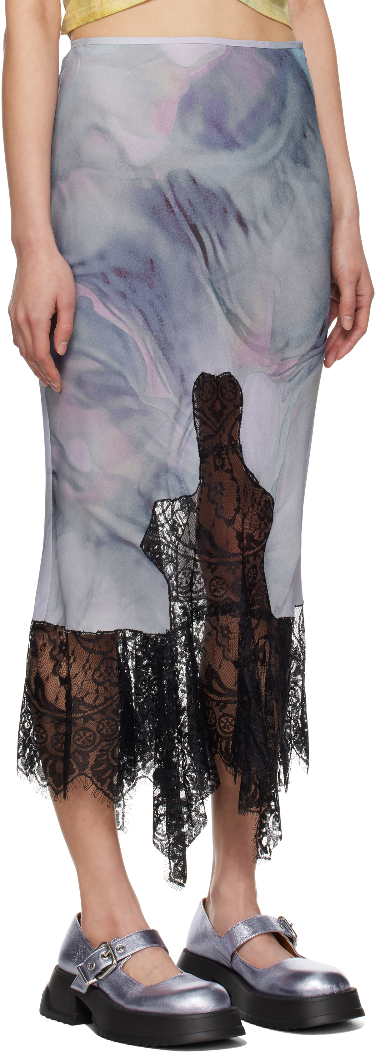 Collina Strada Purple Hiss Midi Skirt