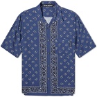 Palm Angels Men's Paisley Vacation Shirt in Navy Blue
