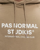 Pas Normal Studios Off Race Logo Hoodie Beige - Mens - Hoodies