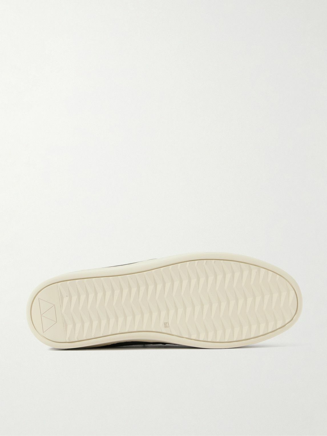 Mulo - Leather-Trimmed Waxed-Suede Chukka Boots - Gray