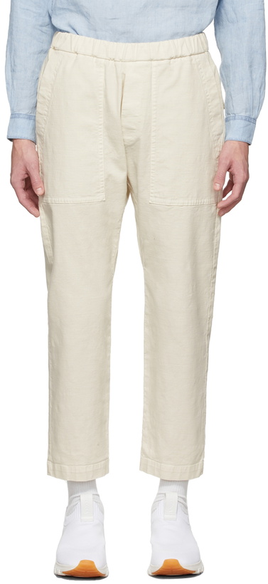 Photo: Barena White Trabaco Pestrin Trousers