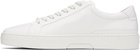 BOSS White Gary Leather Low-Top Sneakers