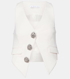 Area Embellished wool cropped vest