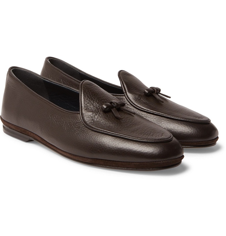 Photo: Rubinacci - Marphy Full-Grain Leather Tasselled Loafers - Brown