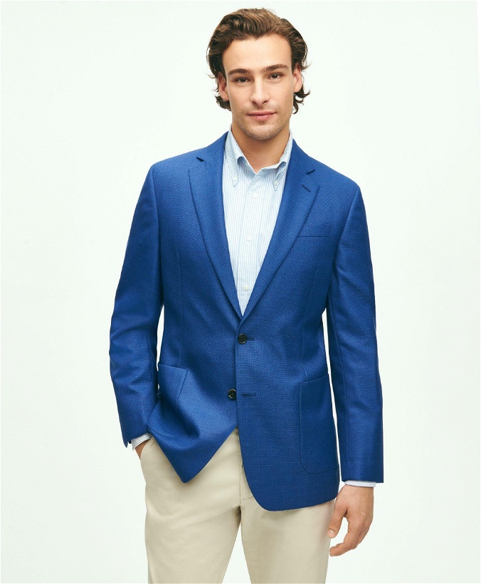 Photo: Brooks Brothers Men's Regent Regular-Fit Wool Hopsack Sport Coat | Blue