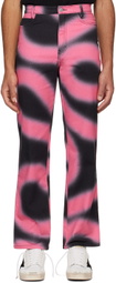 Double Rainbouu Black Printed Trousers