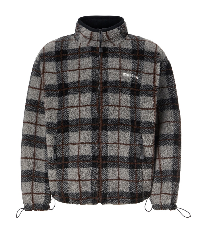 Photo: Miu Miu Checked teddy jacket
