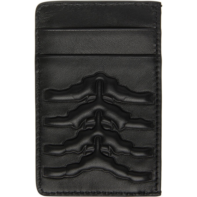 Photo: Alexander McQueen Black Leather Rib Cage Card Holder