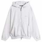 Cole Buxton Men's Mini Logo Zipped Hoodie in Light Grey Marl