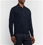 TOM FORD - Slim-Fit Wool Polo Shirt - Navy
