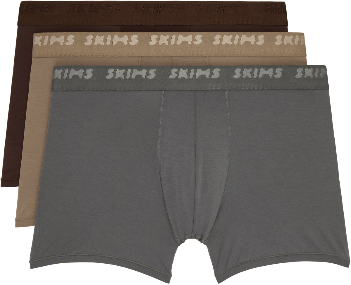 SKIMS Three-Pack Multicolor SKIMS Stretch 3 Boxer Briefs