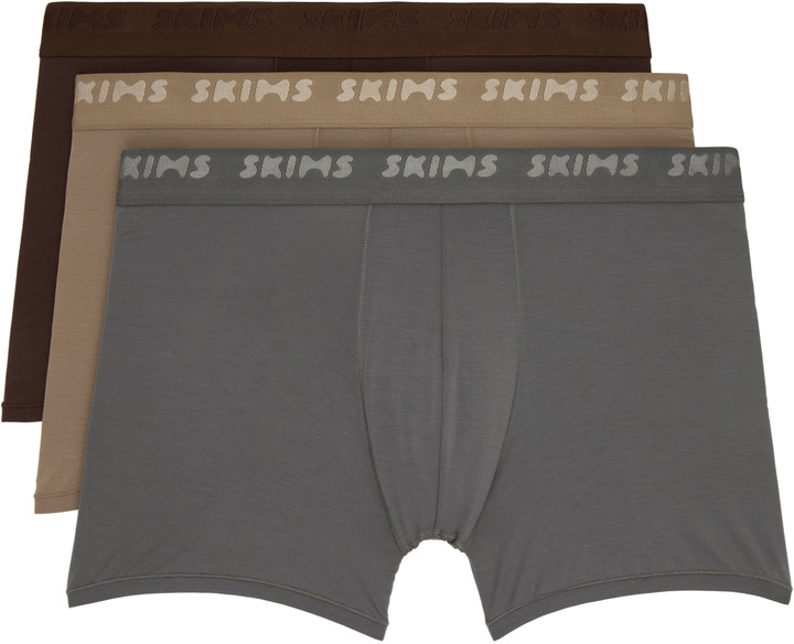 Photo: SKIMS Three-Pack Multicolor SKIMS Stretch 3 Boxer Briefs